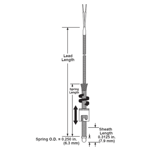 Watlow Adjustable Spring Thermocouple