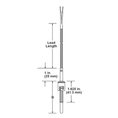 Watlow Rigid Sheath Fixed Bayonet Thermocouple