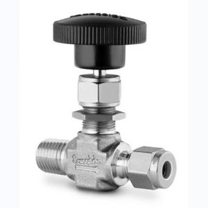 Swagelok Integral Bonnet Needle Valve, 0.37 Cv, 1/4 in. MNPT x 1/4 in. Tube Fitting, Vee Stem, 5000 PSI