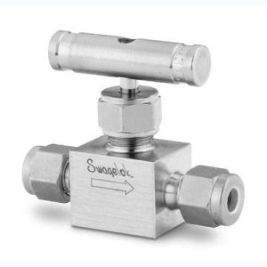 Swagelok Integral Bonnet Needle Valve, 0.21 Cv, 1/4 in. Tube Fitting, Vee Stem