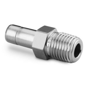 Swagelok Tube Fitting, Male Tube Adapter, 3/8 in. Tube OD x 1/2 in. Male NPT