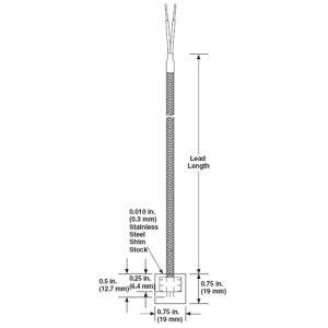 Watlow Stainless Steel Shim Style Thermocouple