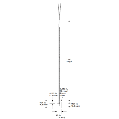 Watlow Brass Shim Style Thermocouple